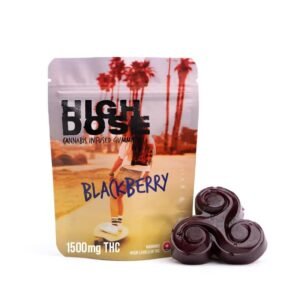 1500mg THC Gummies – High Dose Blackberry